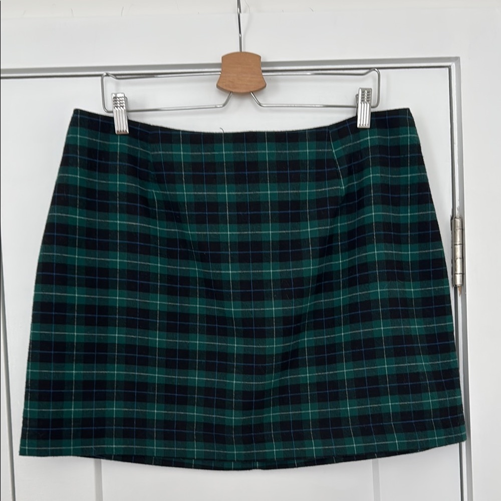 Old Navy Green and Black Mini A-line Skirt